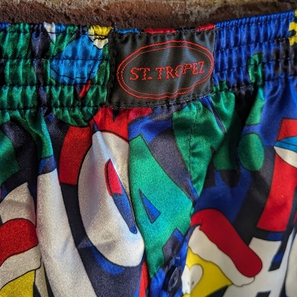 St. Tropez XL Bart Simpson Santa Hat Christmas Satin Blend Boxers - Picture 2 of 5